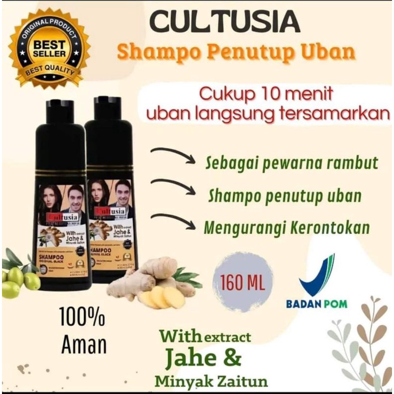 Shampoo cultusia penghilang uban/penutup uban secara alami