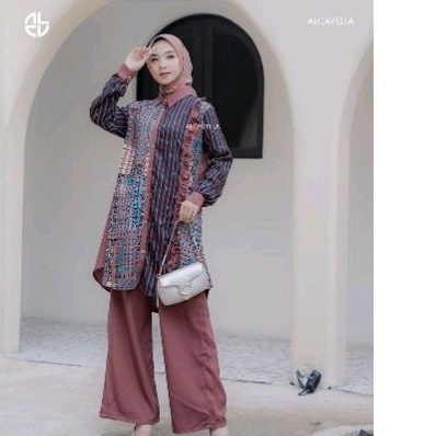 Alcavella_ Lucya one set terlaris, wanset wanita/one set muskik/one set terbaru