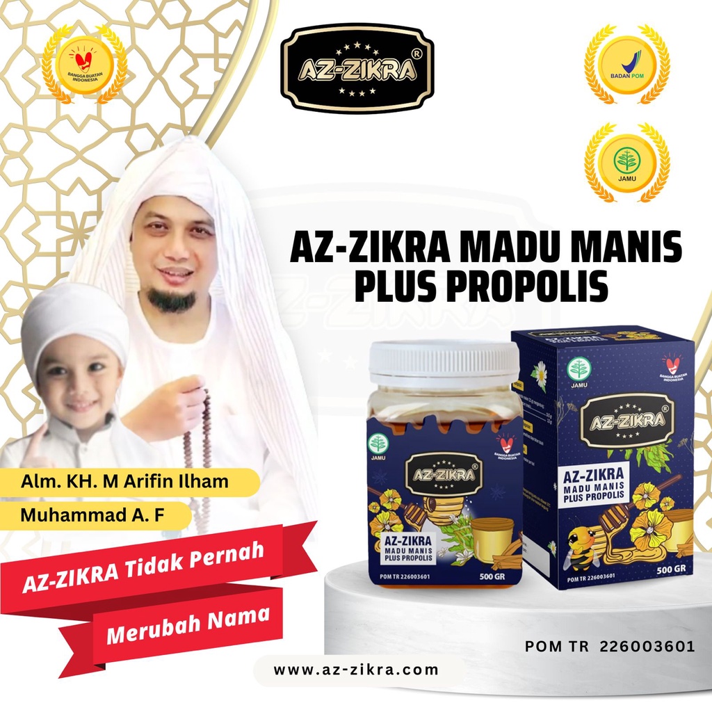 

MADU AZZIKRA SUPER 500gr KEMASAN TERBARU / Azzikra Madu Manis Plus Propolis