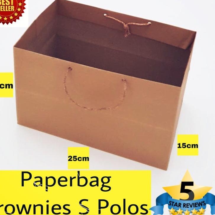 

Best Limited (BROWNIES S) Paperbag 25x15x15 Tas Kertas Bronis Brownis Goodie Bag Shopping Bag Tas Makanan