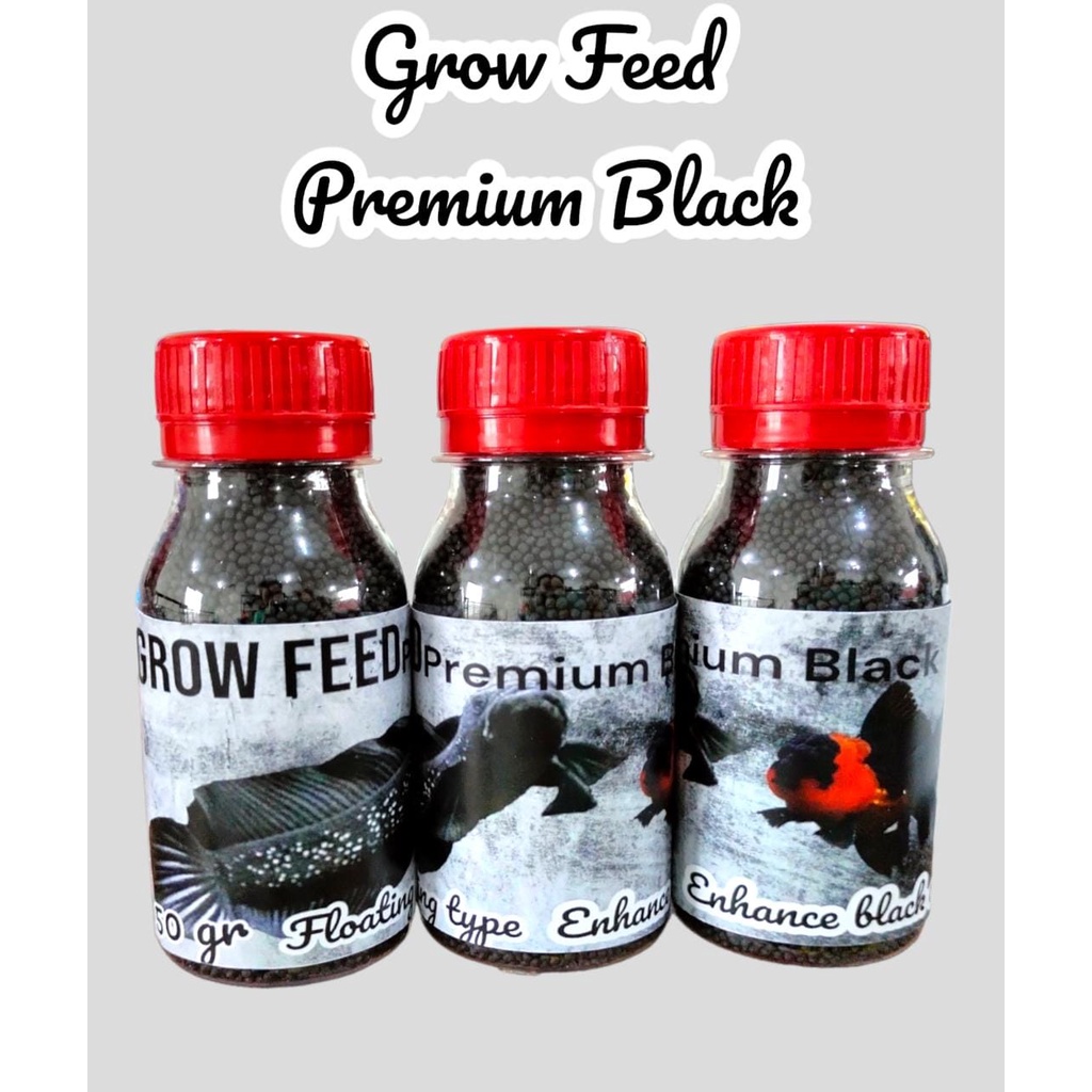 GROW FEED PREMIUM BLACK pelet ikan channa asiatica koki / black pelet merubah warna ikan hitam