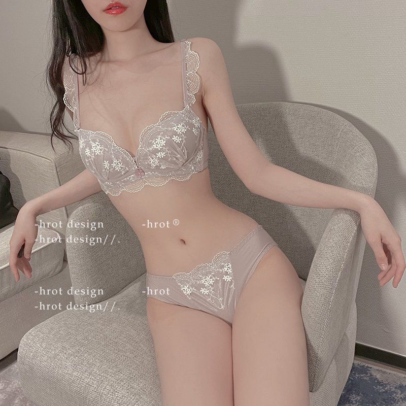 Pakaian dalam wanita berkumpul dada kecil tanpa penyesuaian cincin baja bra anak perempuan bra renda set br
