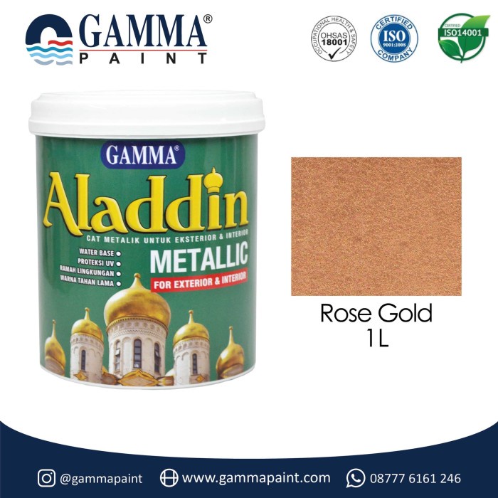 

Aladdin Metallic - Rose Gold - Cat Emas 1L