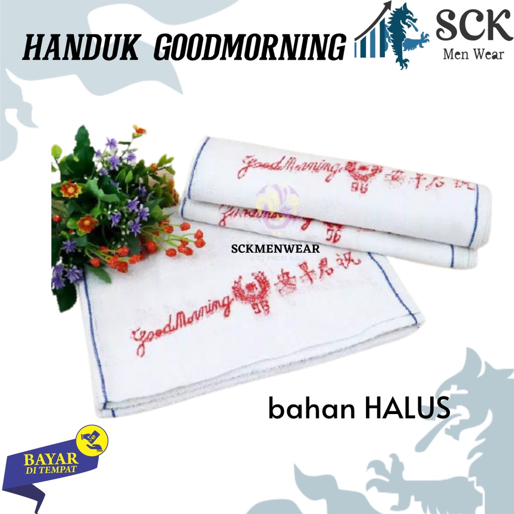 [ISI 12] Handuk GOOD MORNING PREMIUM / Handuk KECIL PREMIUM HALUS Olahraga - sckmenwear GROSIR