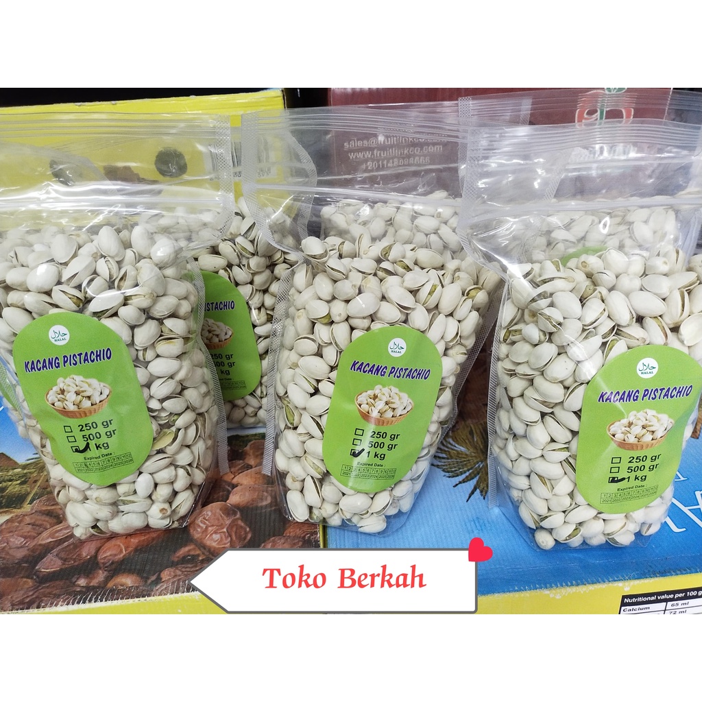 Kacang fistacio oleh oleh haji umroh asli kemasan original 100%