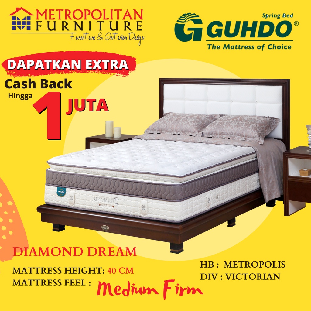 Kasur Springbed Guhdo Diamond Dream FULL SET Metropolis Victorian