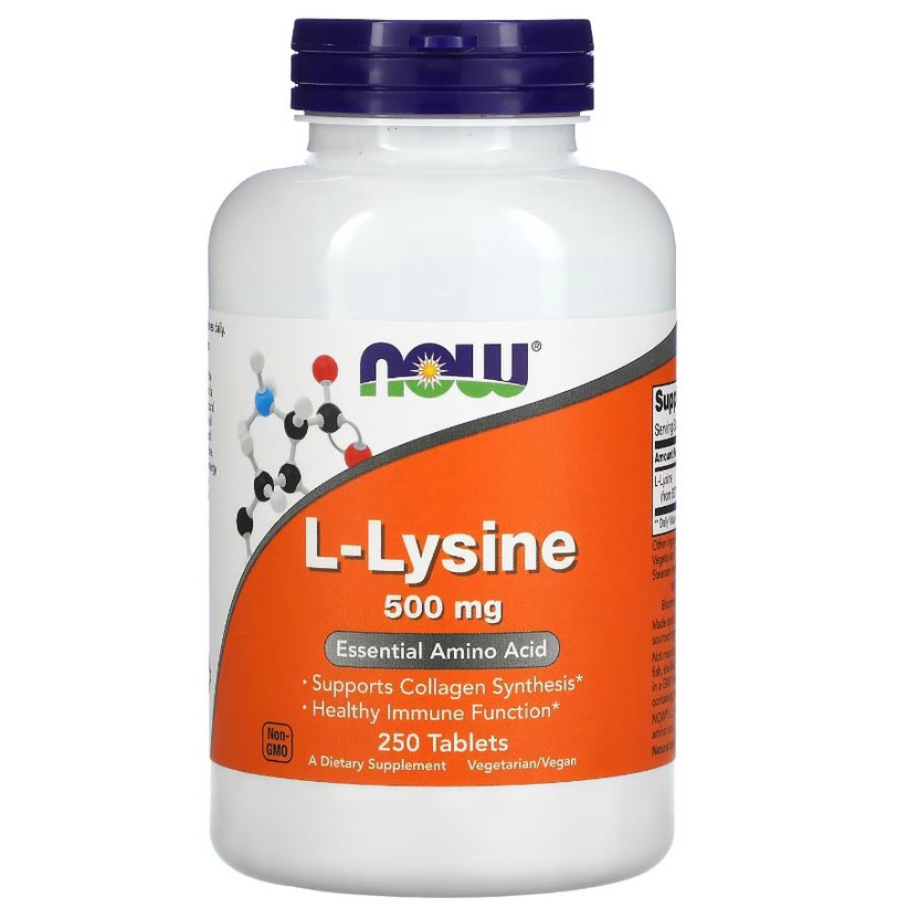 Now Foods L Lysine 500 mg 250 Tablets ORI USA Now Lysine 500 mg