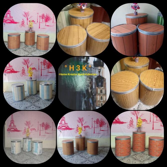 Paket 1 Set Kursi Teras Kursi Cafe Kursi Tong Stool Tong Bangku Cafe