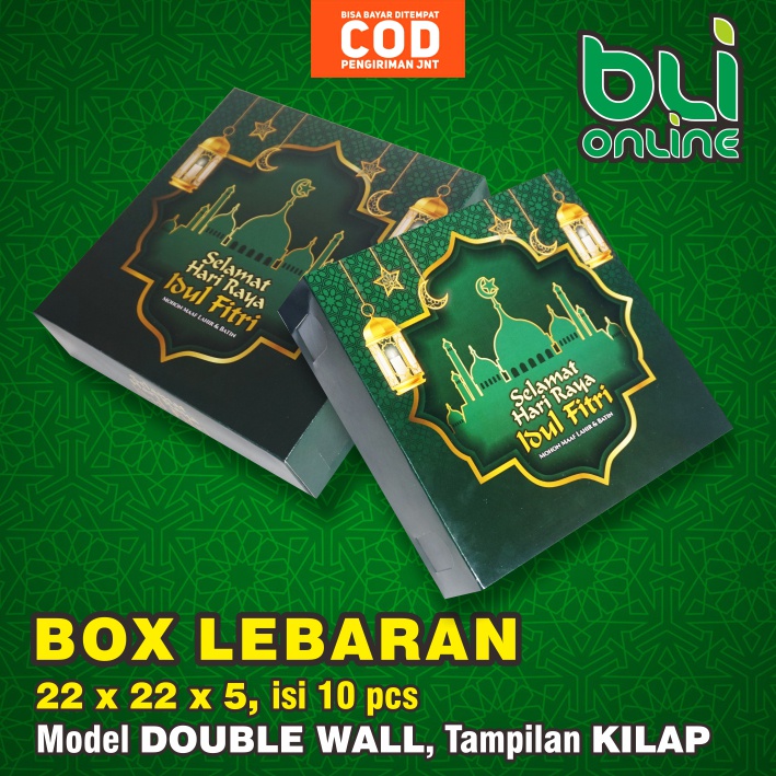 

Box Lebaran 22 x 22 x 5 / Hampers Lebaran / Box Kue Kering / Dus Idul Fitri / Kardus Lebaran