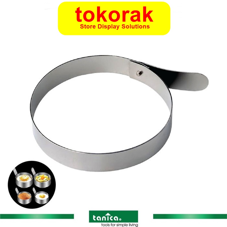 CETAKAN TELUR KUE PANCAKES BULAT STAINLESS STEEL TANICA