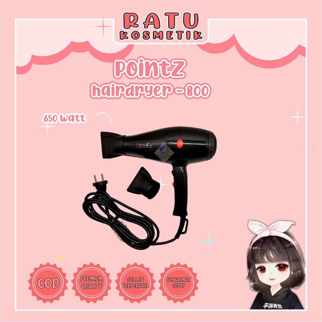 ❤ RATU ❤ Pointz Professional Hair Dryer Type P-1500 1200W | Hairdryer Salon Tipe P-800 650W | Pengering Rambut Tanita-x T-2021