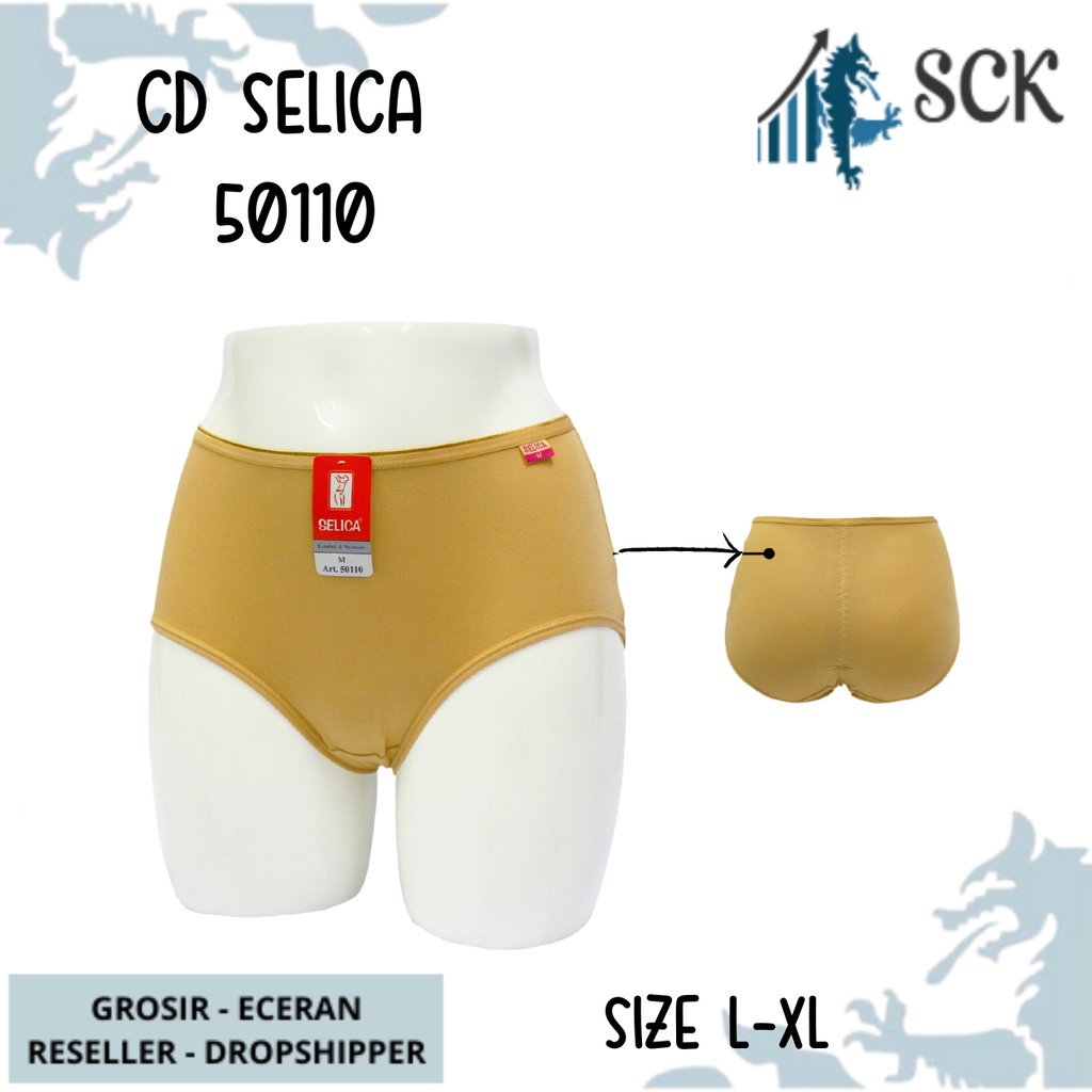 CD Wanita SELICA 50110 Bahan Katun / Pakaian Dalam Wanita Seamless / Celana Dalam Selica Halus - SCK