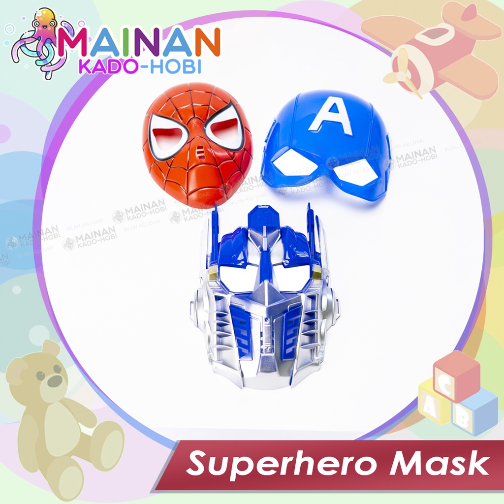 HADIAH ULANG TAHUN MAINAN ANAK LAKI TOPENG KARAKTER SUPERHERO MASK