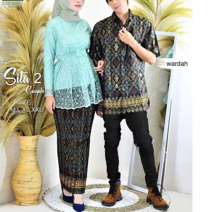♦ SET COUPLE KEBAYA SITA 2 ~ COUPLE KEBAYA WISUDA ~ COUPLE KEBAYA PESTA ~ KEBAYA COUPLE KEKINIAN ~ C