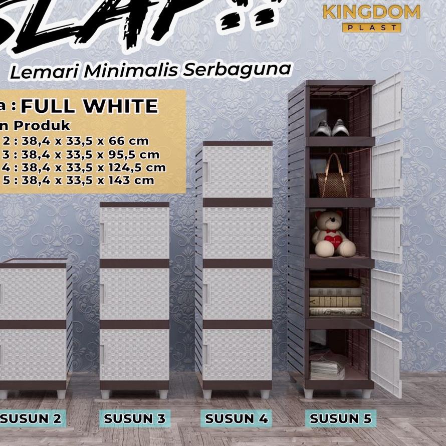 ❋ LEMARI PLASTIK SERBAGUUNA KINGDOM SLAP / LEMARI 1 PINTU / RAK HELM / RAK BUKU / LOKER PLASTIK ☇