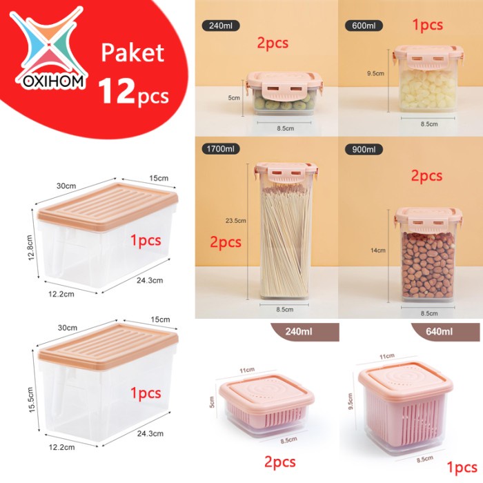 

Parcel Hampers Lebaran Hari Raya Toples Makanan Plastik Food Container - Pink
