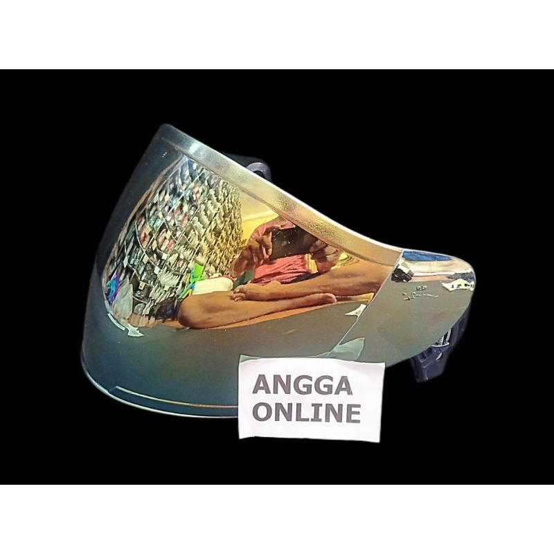 Kaca Helm Visor Iridium Silver Biru Gold Pelangi Hitam Clear KYT Dj maru Galaxy INK Centro Murah