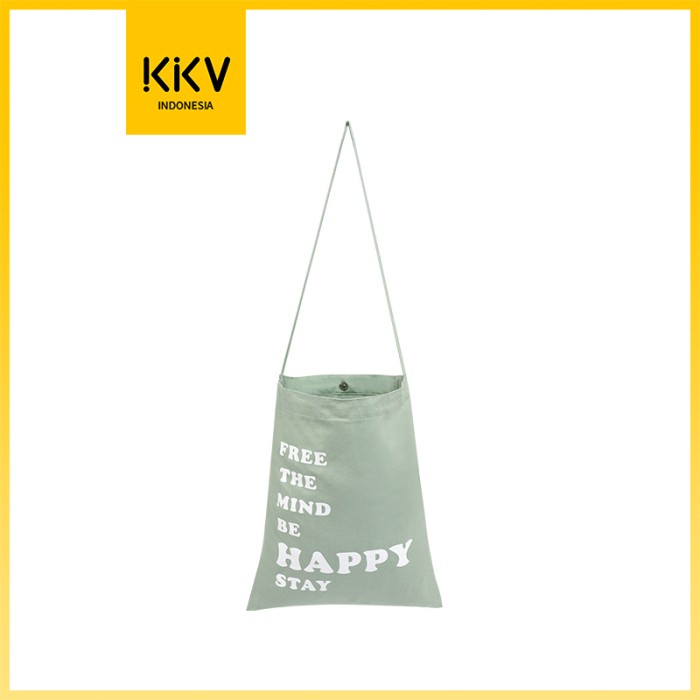 NEW KKV TAS TOTE BAG KANVAS KOREA PREMIUM SIZE BESAR DENGAN KLIP & KANTONG