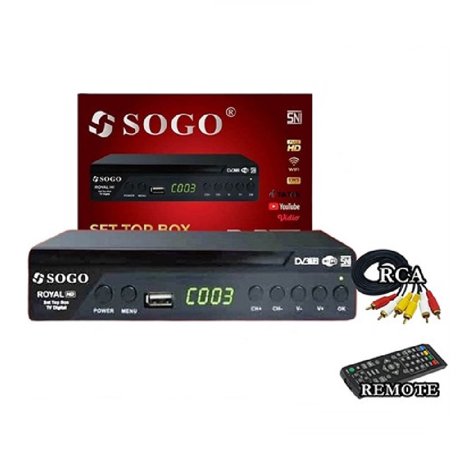 SET TOP BOX SOGO STB DIGITAL RECEIVER / DVB T2