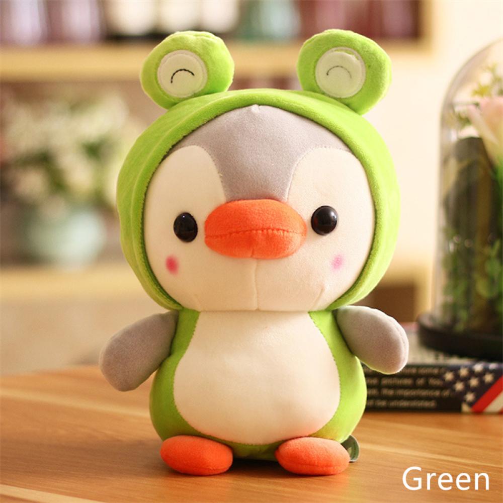 Timekey 25cm Pinguin Mainan Mewah Cosplay Unicorn Kodok Hiu Lebah Cuddly Plushie Bayi Appease Boneka Ulang Tahun Dekorasi Rumah Untuk Anak Kids N4U8