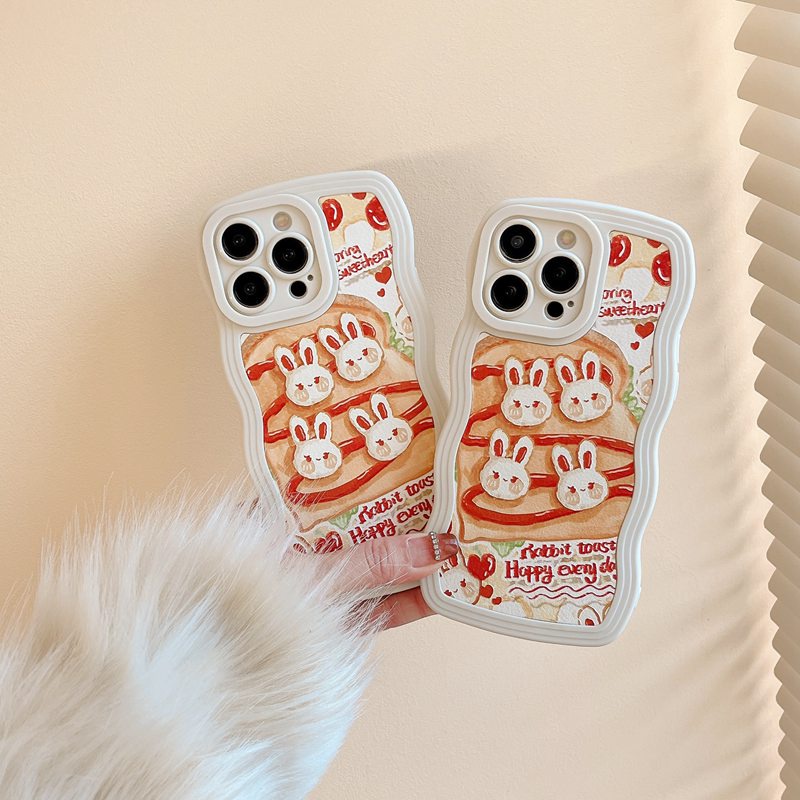 Pink Ripple Pattern Soft Case OPPO A7 A5S A12 A11K F9 Pro F11 A53 A33 A9 A57 A5 A3S A31 2020 Reno 5 6 7Z 8 5G VIVO Y12S Y20i Y20S Y11 Y12i Y15 Y17 V23E V23 Pro S1 Bunny Rabbit