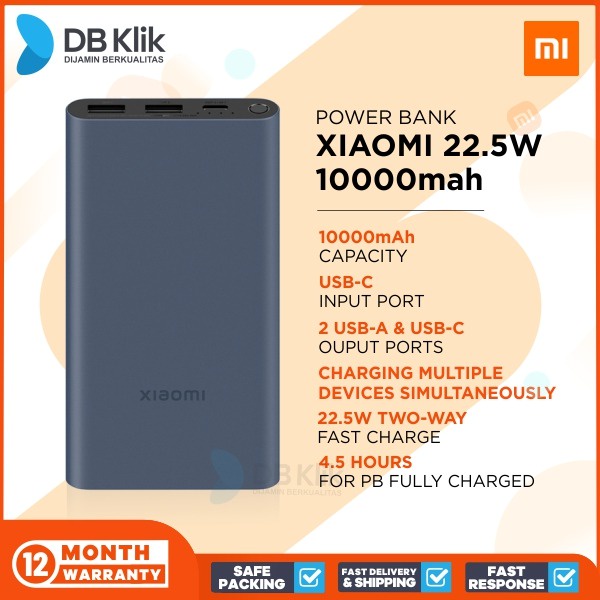 Power Bank Xiaomi 22.5W 10000mah - PowerBank Xiaomi 10000 mah 22.5 W