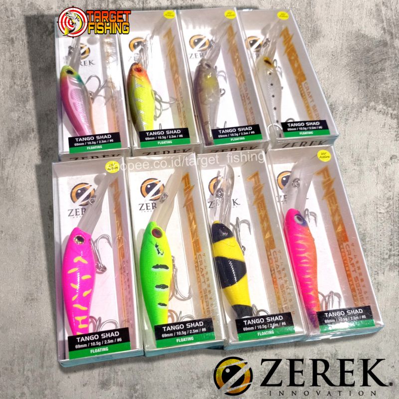 Zerek TANGO SHAD 69mm 10.5gr Floating - Minnow Casting Muara Lidah Panjang Original