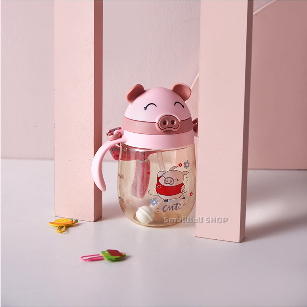 [TOKO BEST SHOP]BOTOL JERAMI ANAK/Botol Kartun /Botol Minum Anak/Karakter Rabbit Bear Tutup Clip / Import / Botol Minum Bayi Gelas Anak Balita Training Cup Baby Viral / Botol Minum Bayi Sedotan Lucu Anak / Botol Minum 415 ML /