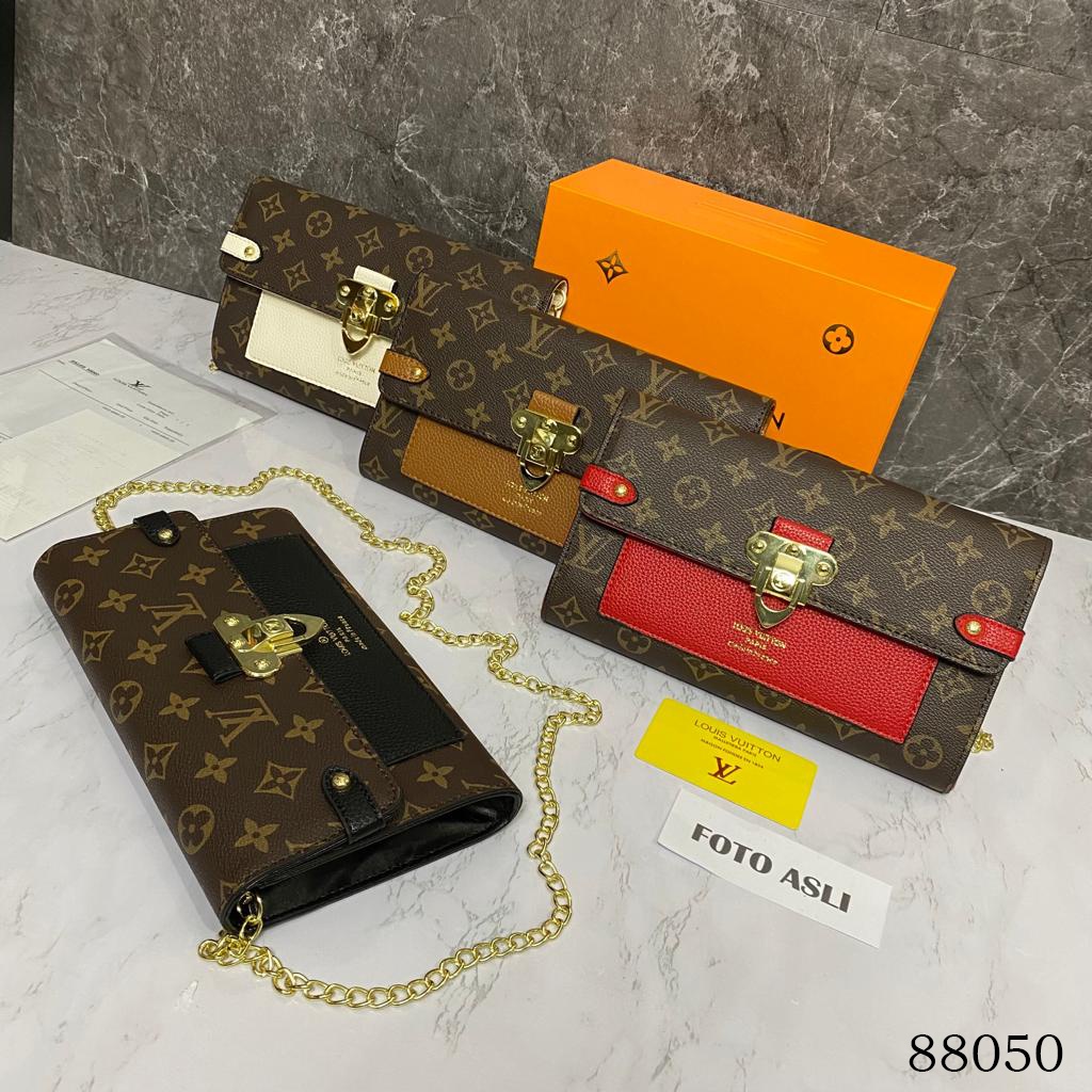 L0 Vuitton Mon0 Ebene Vavin Chain Wallet 88050 (FreeKantongKain+Bubble Wrap)