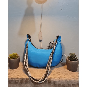 Tas selempang mini shoulderbag wanita puffy bags bulan sabit waterproof Strap macrame