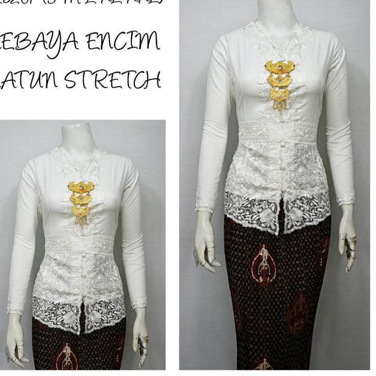 ✰ Indah KEBAYA ENCIM MODERN LENGAN PANJANG BORDIR SENADA KATUN PARIS KEBAYA WISUDA KEBAYA KATUN KEBA