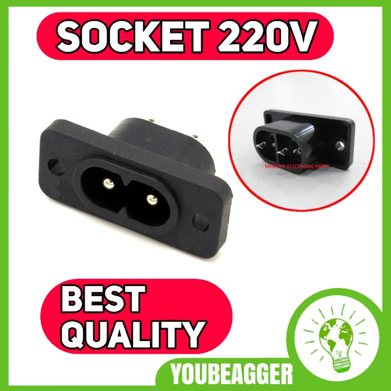 Socket 220V AC angka 8