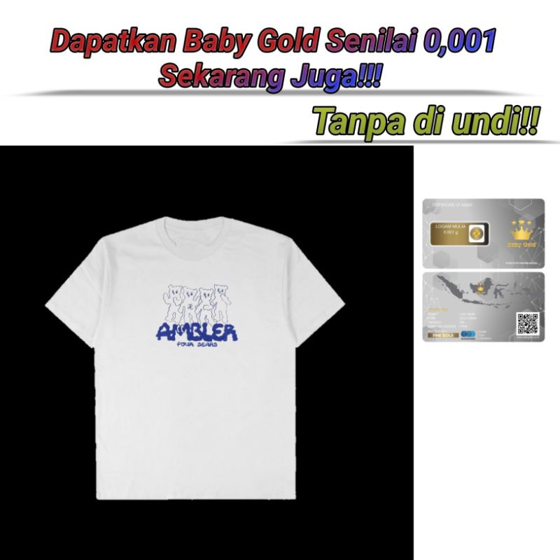 [GRATIS ONGKIR] - KAOS DISTRO AMBLER FOUR BEARS SIMPLE T-SHIRT DISTRO VIRAL PRIA DAN WANITA PREMIUM 
