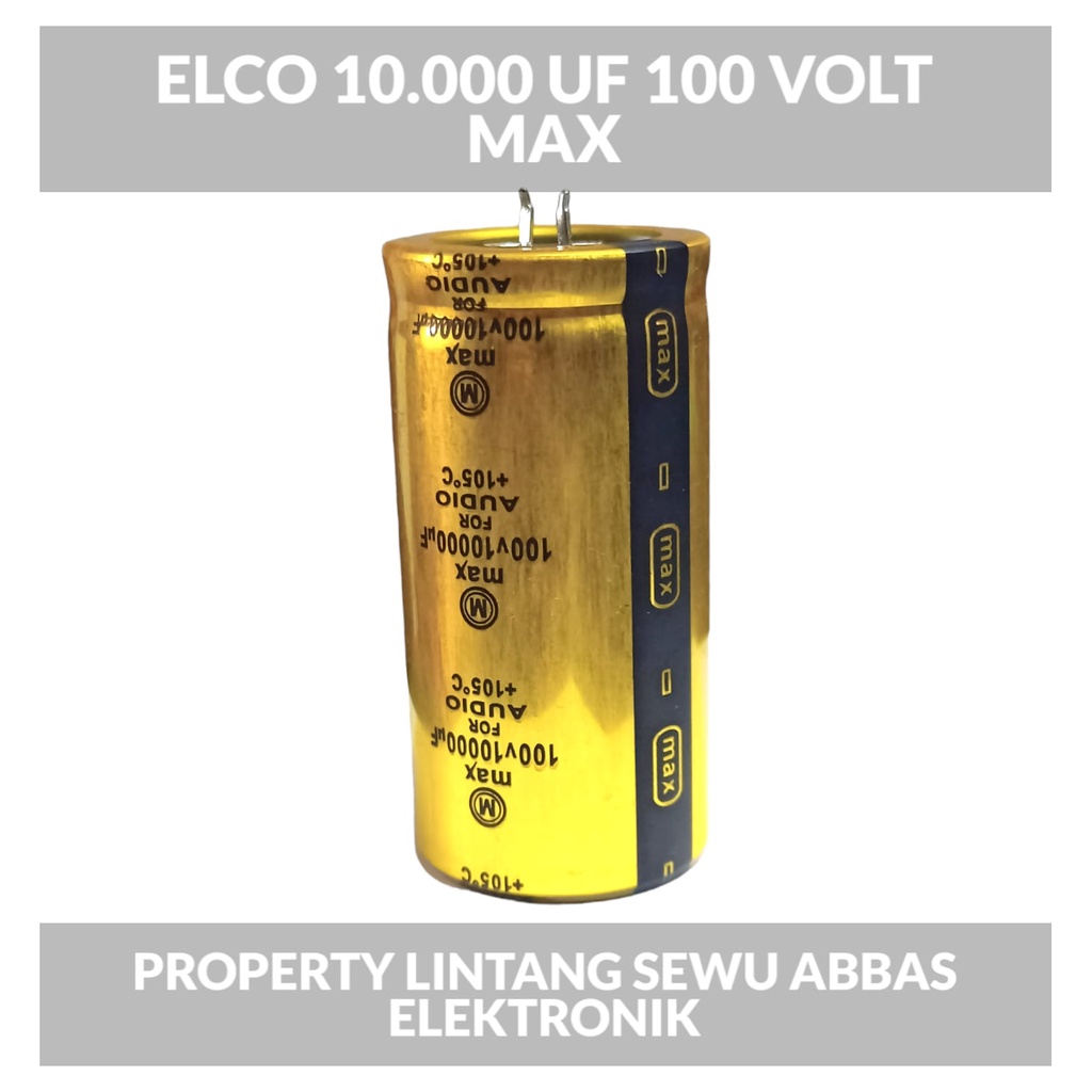 ELCO 10.000UF 100V 10000 MIKRO 100 VOLT MAX