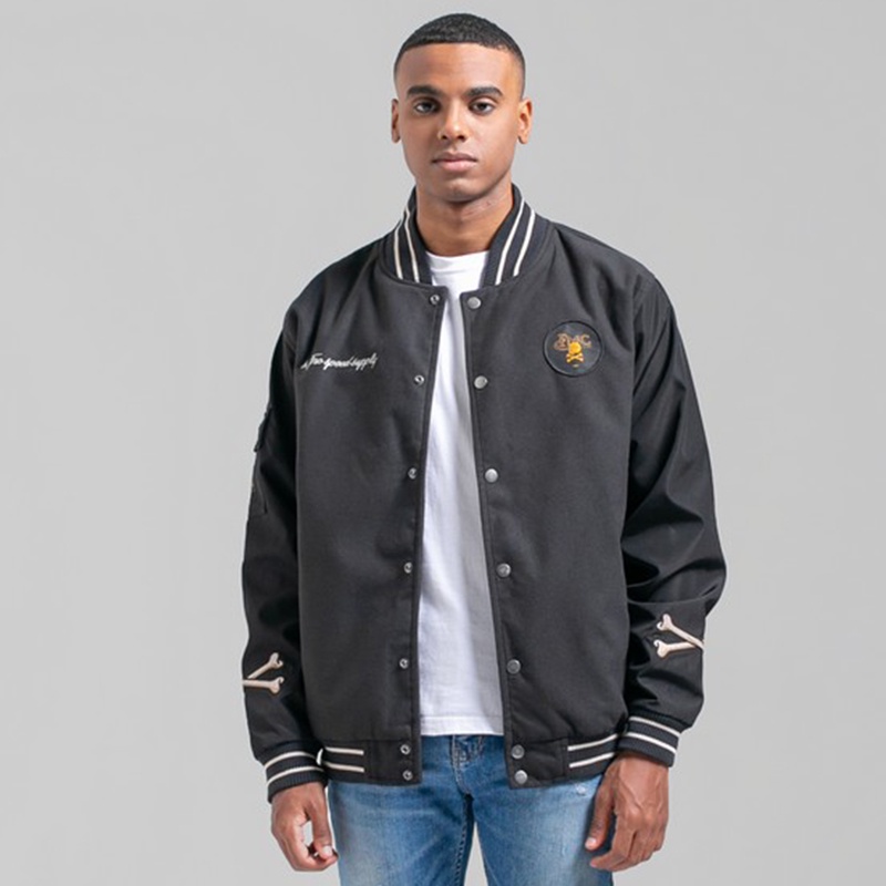 FMC Speed Supply Original Jaket Varsity Cotton Fleece Pria Hitam 050922