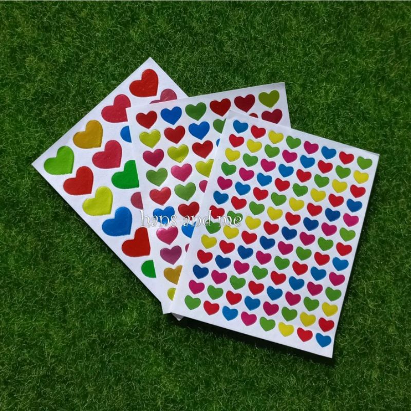 

Sticker Stiker Hati Mini Warna Warni