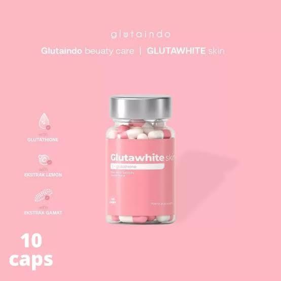 Glutawhite Skin Asli Suplemen Pemutih kulit Glutaindo Original Bpom