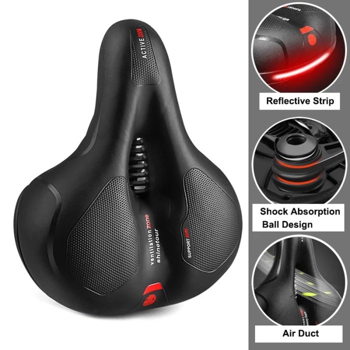 Saddle Jok / Sadel Sepeda Mtb/Seli Lebar Empuk Absorber Ball