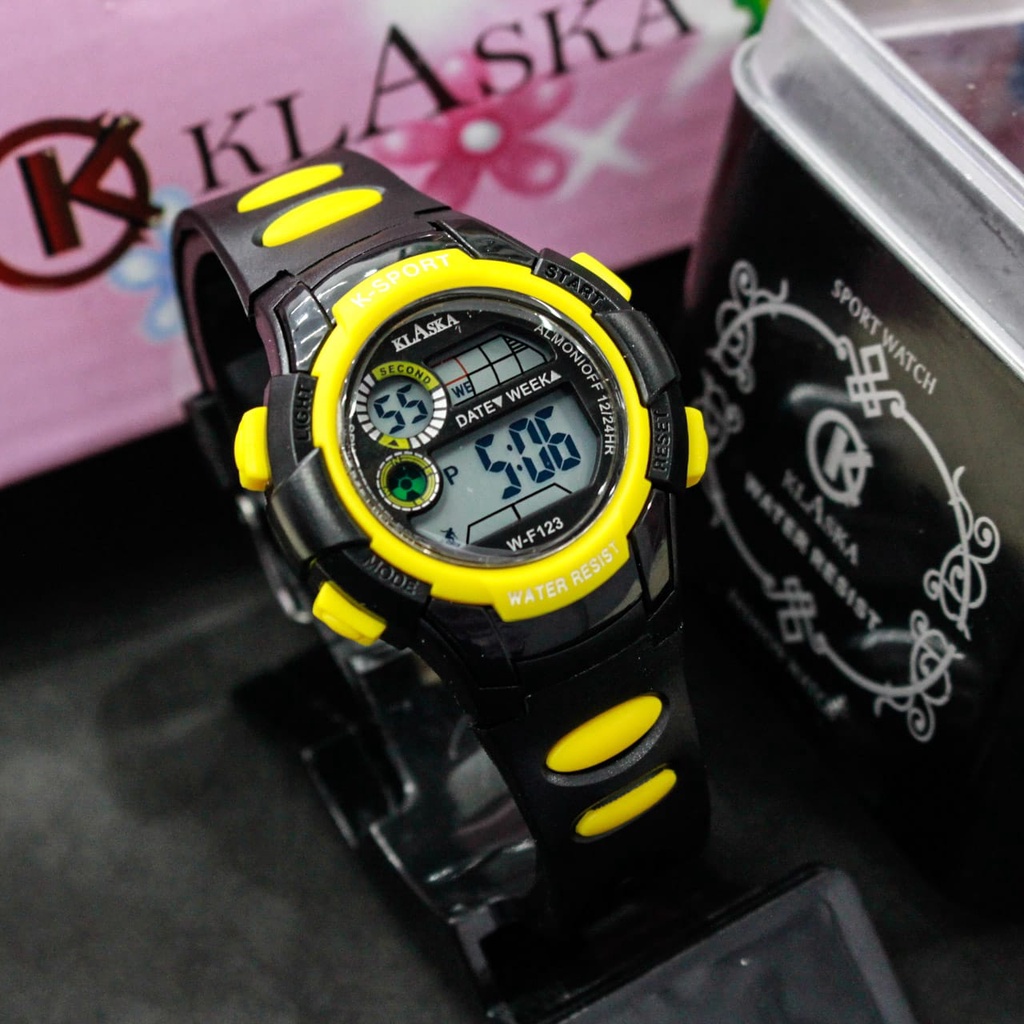 JAM TANGAN KLASKA W-F123/JAM TANGAN ANAK ANAK WANITA/PRIA LASIKA DIGITAL SPORT/JAM TANGAN SPORT WATE
