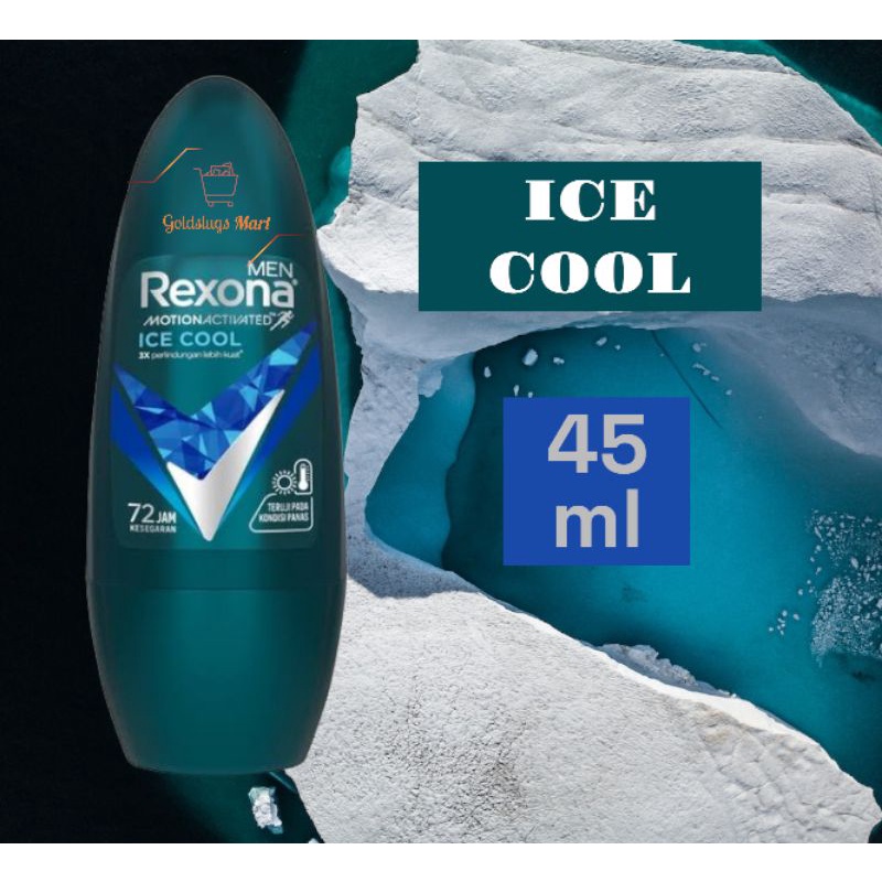 GS Rexona Deodorant Roll On Men Ice Cool 45ml / Antiperspirant Deodorant