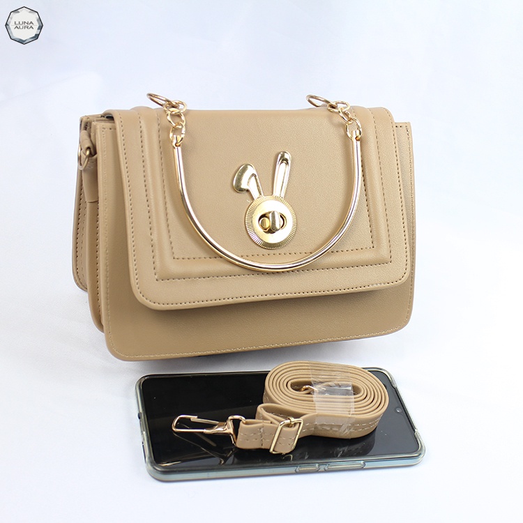 Luna Aura Tas Slempang Wanita Kelinci Emily Gagang Gold DK17 Slingbag Mewah &amp; Murah Tas Kekinian Tas ootd