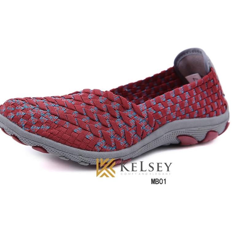 TERMURAH NICOLE Sepatu Rajut Wanita Kelsey / Sepatu Flat Rajut Wanita MB01 Flats Shoes Rajut anyaman