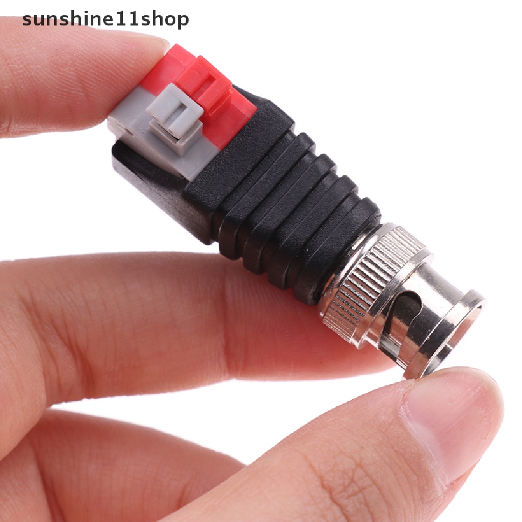 Sho 2PCS Q9 Plug 75-5 Press Bnc Konektor Bnc Video Kabel Interface Inti Tembaga N