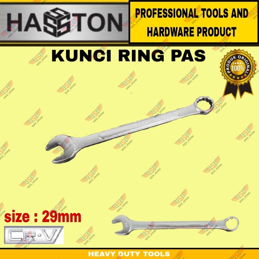HASSTON Kunci Ring Pas 29mm Combination Wrench 29mm Ringpas 29mm Spanner
