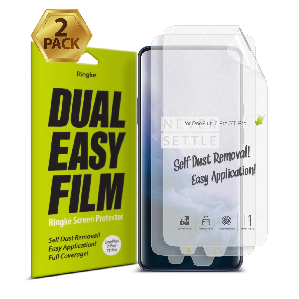 Hidrogel Anti Gores OnePlus 7 Pro / Oneplus 7T Pro - Ringke Dual Easy Screen Protector Guard