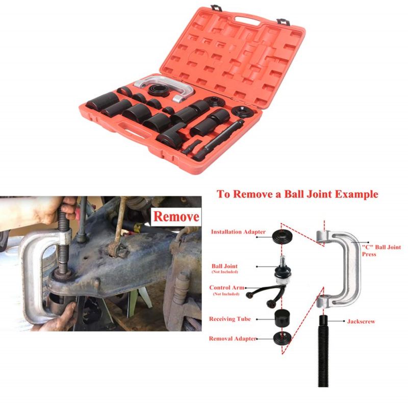 21pcs Ball Joint Press Kit Ball Joint Separator Alat Pembuka Ball Joint Alat Adaptor Untuk Garasi Bengkel Mobil