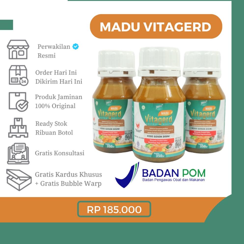 

✨MEGA ⚡ALE✨ [ BISA COD ] Madu VITAGERD BPOM ASLI Obat Herbal Lambung Kronis dan Masalah Pencernaan