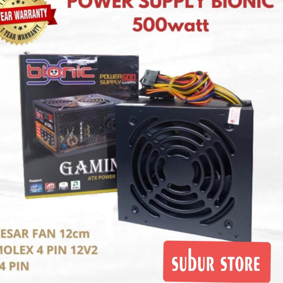 Top Delivery PSU Gaming 500 Watt / Power Supply Bionic 500 Watt / PSU 500 Watt