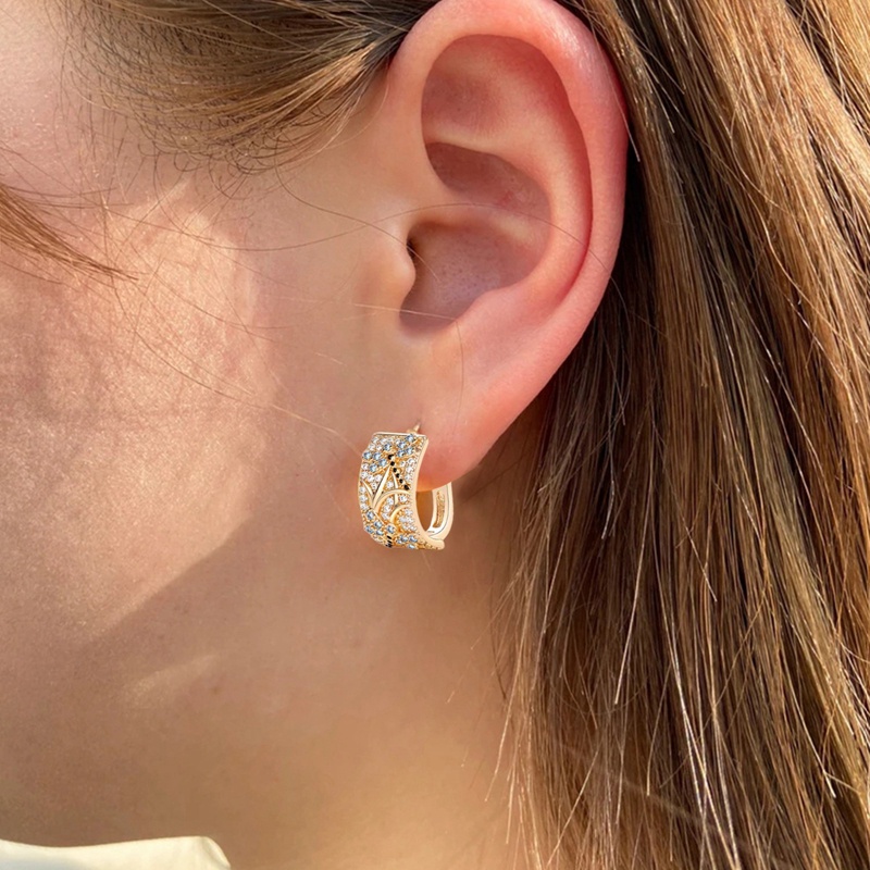 Anting Hoop Warna Emas Berkilau Desain Capung Lucu Minat Khusus Gadis Anting Tindik Telinga Perhiasan Pernyataan