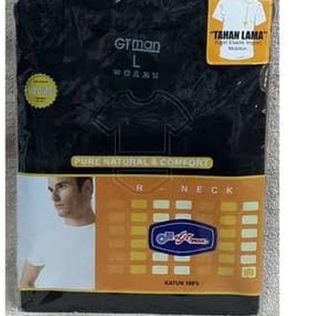 ♚ Kaos Oblong GTMan Hitam Kaos Dalam GT Man Pakaian Dalam Pria GT-Man ✽
